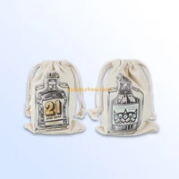 Top quality new fashion custom personalized natural cotton material muslin drawstring gift pouches bulk