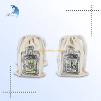 Top quality new fashion custom personalized natural cotton material muslin drawstring gift pouches bulk