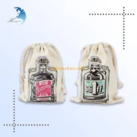 Top quality new fashion custom personalized natural cotton material muslin drawstring gift pouches bulk