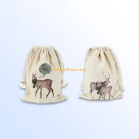 Top quality new fashion custom personalized natural cotton material muslin drawstring gift pouches bulk