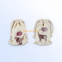 Top quality new fashion custom personalized natural cotton material muslin drawstring gift pouches bulk
