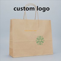 Fashion super quality cheap custom full color printing recycled wax coated kraft paper tote bag for food