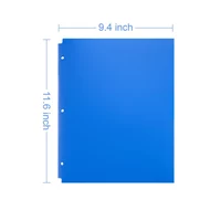 Good quality most popular custom design waterproof transparent plastic sheet L shape A4 pp 3-hole L file folder