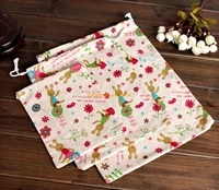 Newest fashion good price custom reusable organic grocery bags linen shopping bags with drawstring wholesale in different sizes