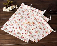 Newest fashion good price custom reusable organic grocery bags linen shopping bags with drawstring wholesale in different sizes