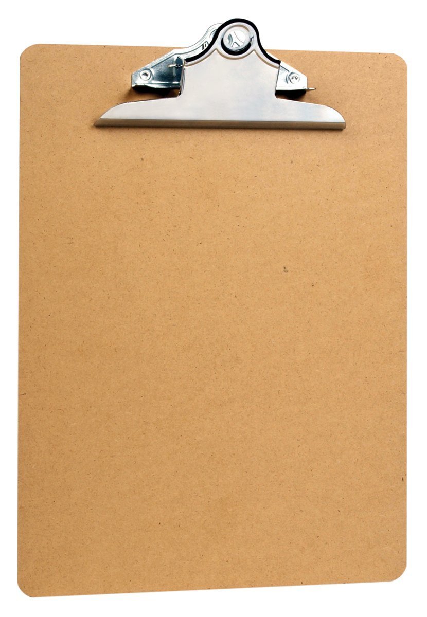 Factory direct promotional custom Letter Size Clipboards 9'' x 12.5'' Standard Clip Hardboard (Pack of 6)