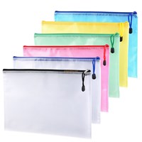 Large quantity promotional different colour A4 size soft plastic clear document custom personalized plastic bags file folder with zipper
