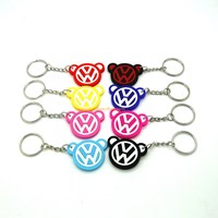 New product cheap price brand silicone material mini wholesale custom keychains