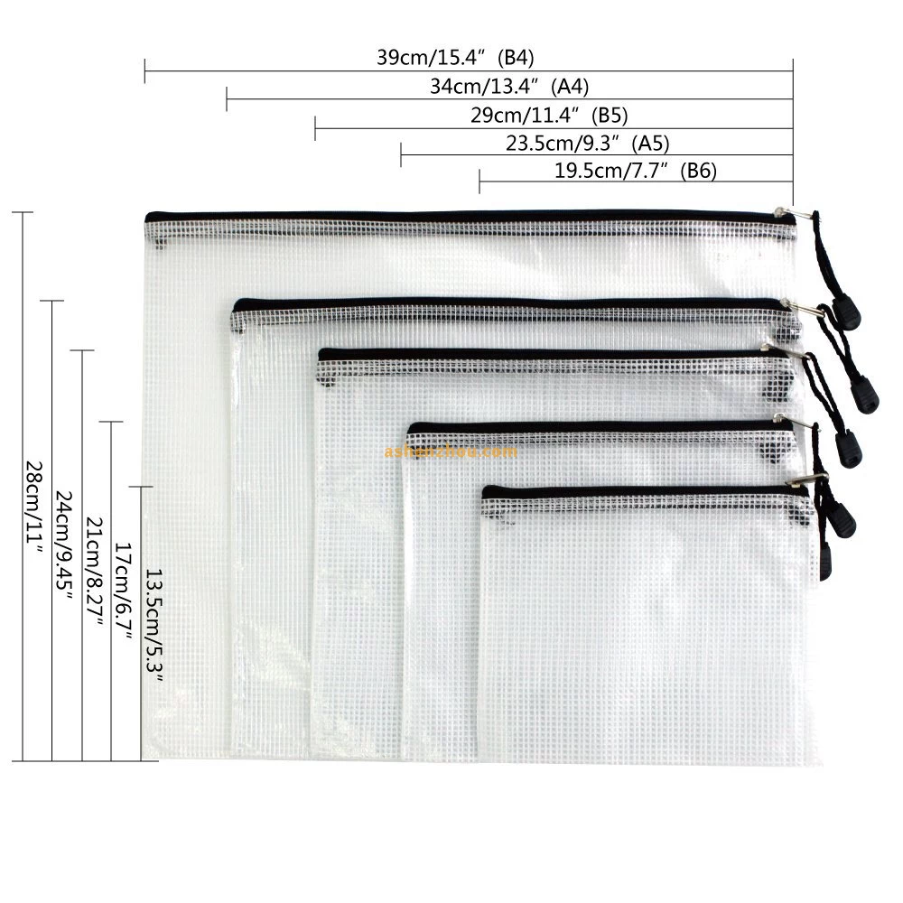 Environmental good quality custom office stationery A4 size personalized plastic pp material transparent plastic envelope file folders.
