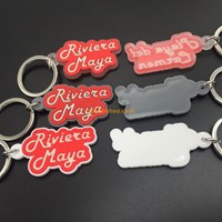 Customized Soft PVC key ring logo letter key chains with cheap price for sale
