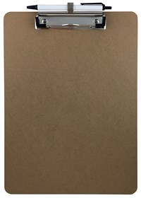Superior quality custom A4 size durable wooden clipboard with pen, paper hardboard, one side clipboard