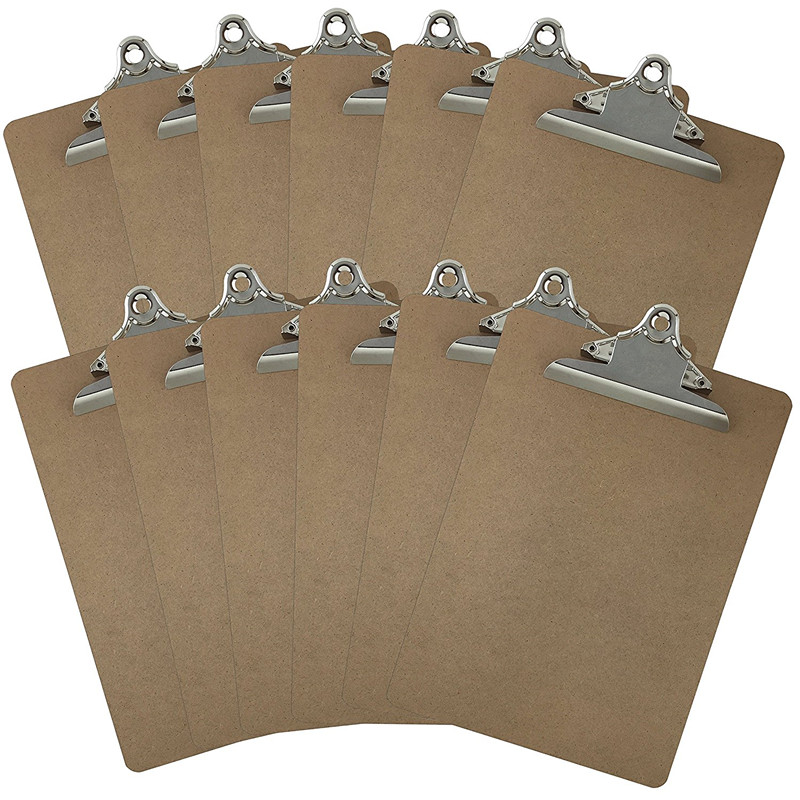High quality useful professional custom A4 size wooden hardboard clipboards,durable clipboard in office or school
