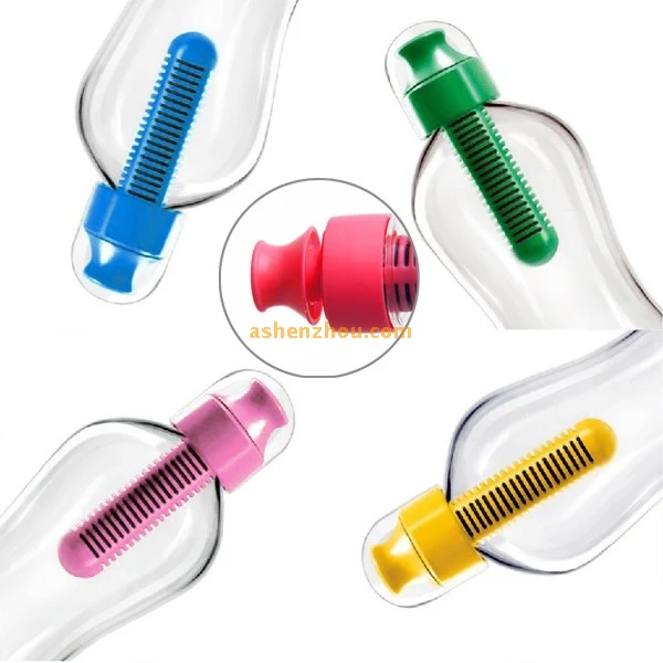 BPA Free flat plastic shaker bobble water bottle for sports, water drink purification bottle for camping