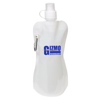 BPA-free sports rollable plastic stainless folding water bottle with pull-push cap