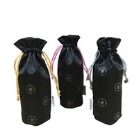 Wholesale custom logo gold printing promotional round bottom natural velvet gift embroidery stand up satin tote bags with tassel drawstring pouches.