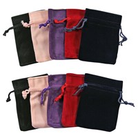 Special design cheap price custom colorful velvet drawstring pouches bags gift pouches velvet lined gift cord box for jewel