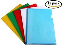 Made in China strong quality custom design office and school using A3 A4 A5 size plastic stationery L shape file folder