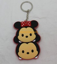 Creative Fashion PVC material cute girly keychains Animal Key Chain for Women Bag Phone Charms keyrings for women