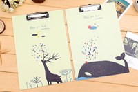 Eco-friendly useful wholesale custom art painting cartoon notebook clipboard wooden hard clipboard, cute clipboards with storage