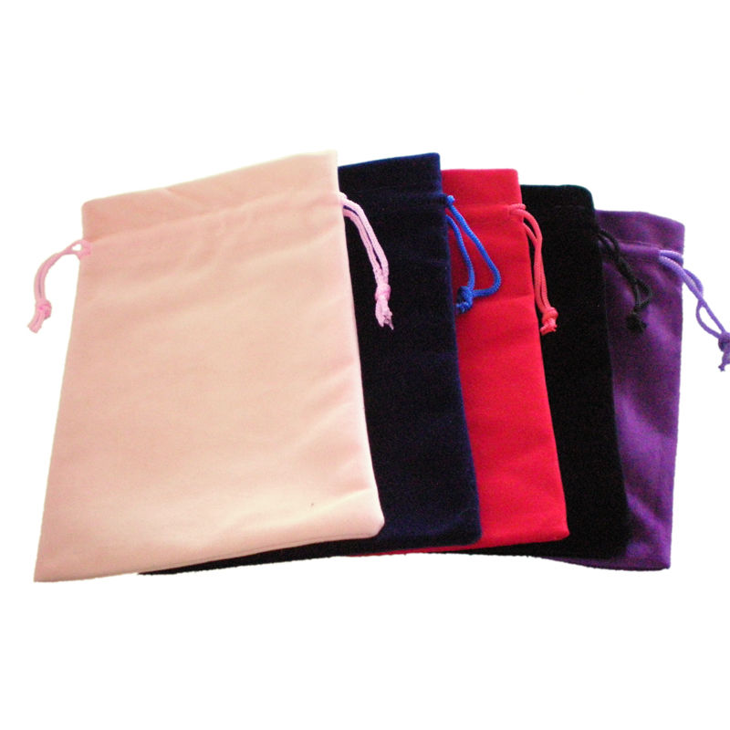 SHENZHOU Factory wholesale recycled satin jewelry bulk pouches custom printed jewelry pouches drawstring velvet jewelry gift bag