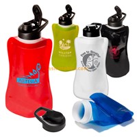 Foldable drinking water bottle, travel BPA Free sports collapsible water bottle, collapse plastic bottle.