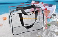 Best product wholesale promotion custom PVC material transparent travelling ladies tote case bags