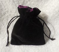 Wholesale Custom Logo Printed Satin Lined Black Velvet Drawstring Pouches gift bags for Jewelry