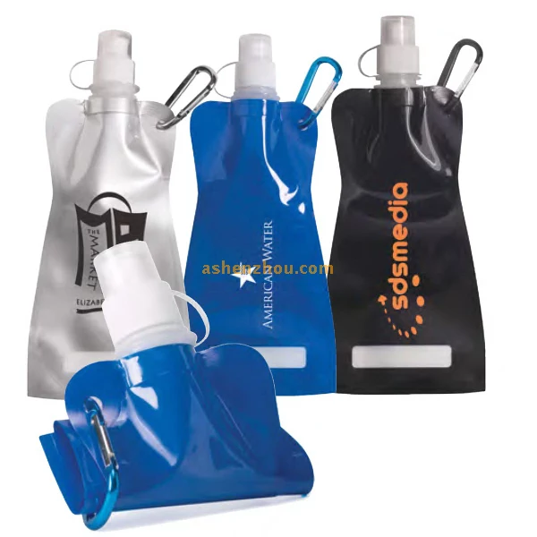 Promotional BPA Free foldable water bottle 480ml collapsible water bottle foldable drinking bottle