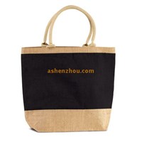 Fashion style wholesale custom personalized recycled large burlap grocery tote bags with handle wholesale