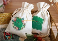 Special design cheap custom natural burlap material muslin drawstring gift pouches bulk