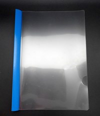 Promotional wholesale custom office product folder shape siling bar report cover plastic slide binder