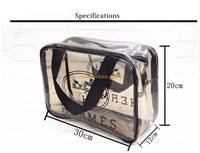 Factory supply wholesale custom High Quality Waterproof Transparent beach tote Pouch Bags With Zipper For Cosmetic Versatile Storage