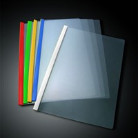 Promotional cheap price custom office stationery A4 transparent file folder slide bar clear PVC plastic binder