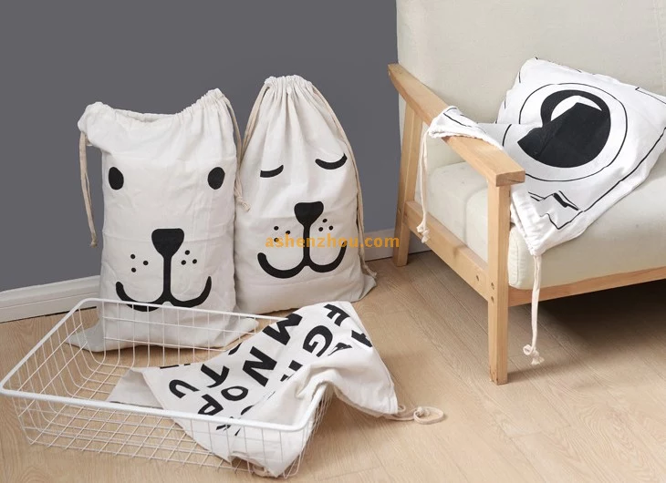 SHENZHOU custom drawstring backpack large canvas drawstring bag casual school travel backpacks gym sports sackpack in bulk