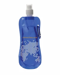 Plastic water bottle with spout lid, water bottle tea infuser 17oz 500ml, leak proof push pull top lid, eco friendly BPA-Free plastic for gym, yoga, running, outdoors