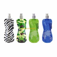 Plastic water bottle with spout lid, water bottle tea infuser 17oz 500ml, leak proof push pull top lid, eco friendly BPA-Free plastic for gym, yoga, running, outdoors