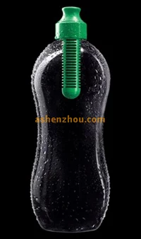 550ml Active carbon filter water bottle water filter bottle with carabiner purify bottle for sports