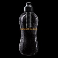 BPA Free active carbon colorful 550ml filter water bottle with carry cap, sports drinking bottle, bobble water bottle