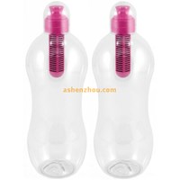 550ml BPA Free Plastic PET hydration filter drinking water bottle, safe health water bottle, filter water bottle