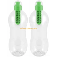 550ml BPA Free Plastic PET hydration filter drinking water bottle, safe health water bottle, filter water bottle