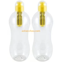 550ml BPA Free Plastic PET hydration filter drinking water bottle, safe health water bottle, filter water bottle