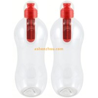 550ml BPA Free Plastic PET hydration filter drinking water bottle, safe health water bottle, filter water bottle
