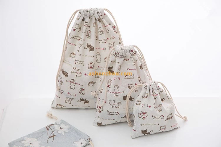 Cheap wholesale Durable Canvas Plain cotton drawstring muslin shopping bags