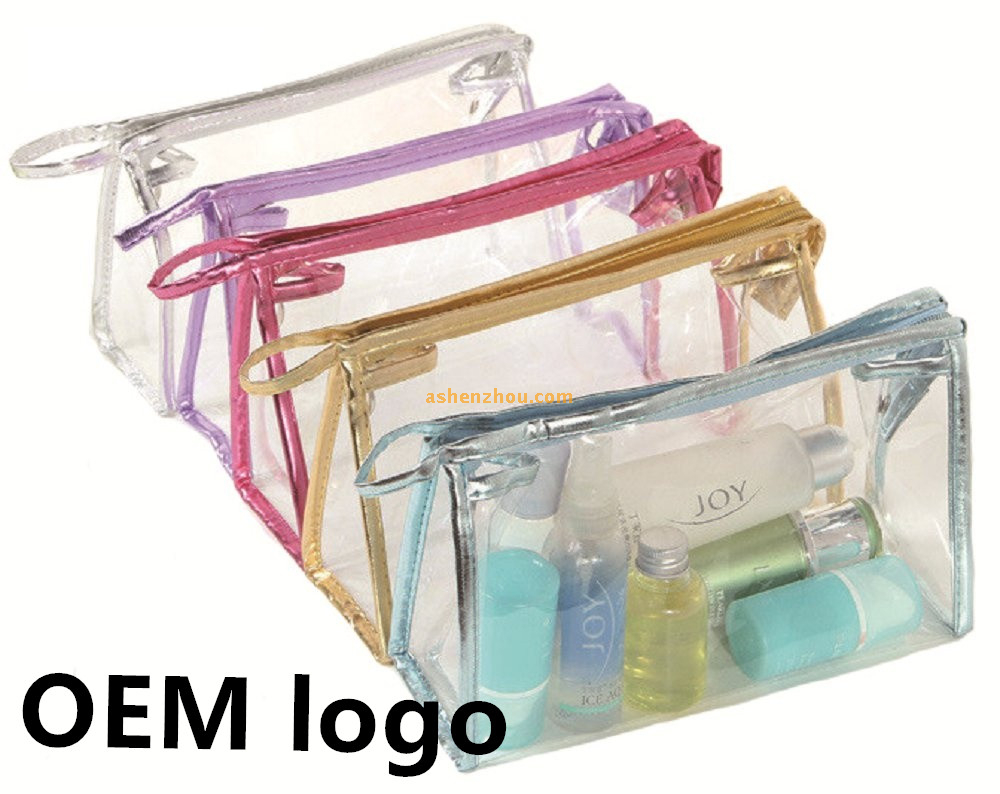Wholesale price custom mini cute little clean PVC material zipper storing bags