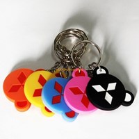 Hot selling Customized Silicone Practical keychains customized logo printed mini personalized coin key chain for gift