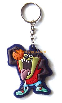 Wholesale High quality custom unique personalized 3D PVC cute rubber keychains with logo printed