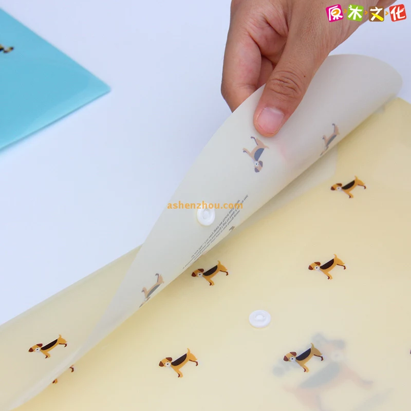 Manufacturer top quality custom design A4 size waterproof office A4 document pp plastic presentation translucent envelope bags