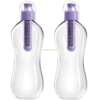 550ml BPA Free Plastic PET hydration filter drinking water bottle, safe health water bottle, filter water bottle