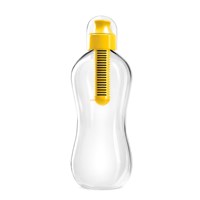 Reusable BPA Free plastic carbon filter water bottle for drinking outdoor sport hiking