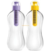 550ml BPA Free Plastic PET hydration filter drinking water bottle, safe health water bottle, filter water bottle